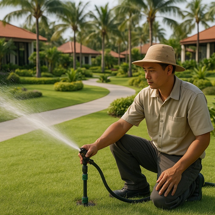 Thi công hệ thống tưới